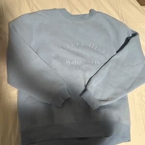 White Fox Cozy Fleece Sweatshirt — S/M